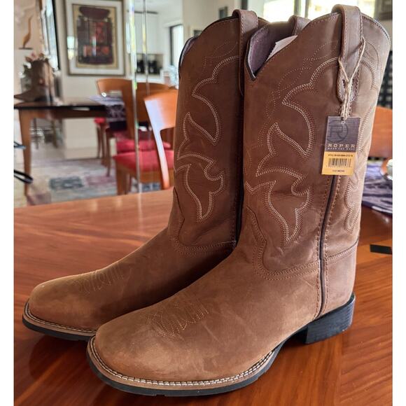 Roper Western Boots Monerey Oilded Tan Men's Size 11 NWT - Picture 2 of 3